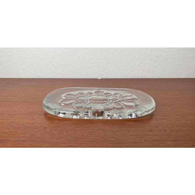 Vintage Swiss Art Glass Butter or Cheese Plate from Glasi Hergiswil, 1970s For Sale - Image 6 of 11