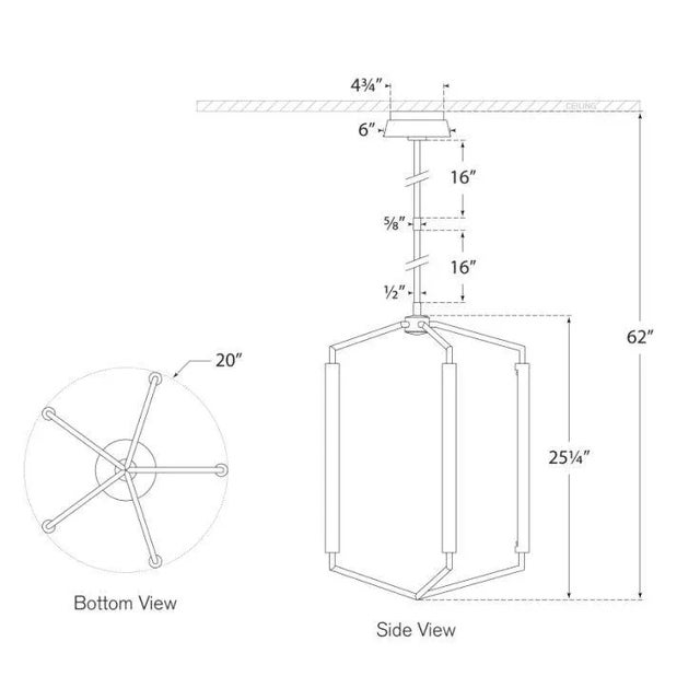 Modern Kelly Wearstler for Visual Comfort Signature Appareil Medium Lantern in Bronze For Sale - Image 3 of 3