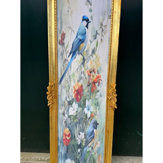 Gold 1970 French Louis XVI Gold Beech Bird Textile Art - 1 Pc For Sale - Image 8 of 12