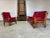 Mid-Century Modern 1970’s Vintage French Brutalist Oak and Red Velvet Sofa For Sale - Image 3 of 12