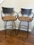 Arhaus Obra 32” Swivel Wrought Iron Bar Stools in Distressed Bronze – Pair For Sale - Image 11 of 12