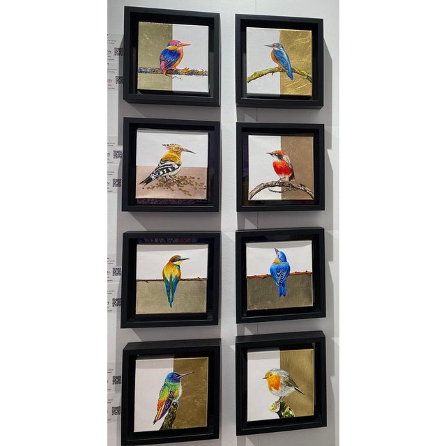 "Crimson Chat Bird" is a realist painting depicting a determined red bird perched on a tree branch. The painting is...