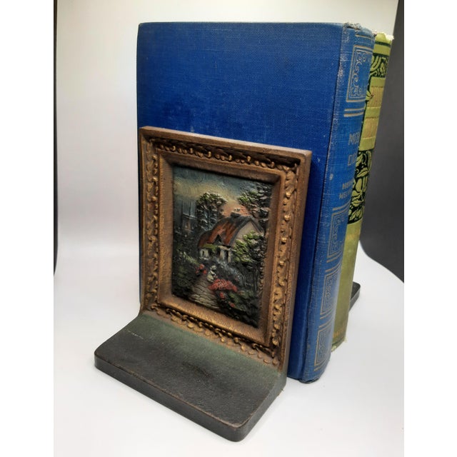 1920s Bradley and Hubbard Cottage Bookends For Sale - Image 5 of 9