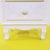2000 - 2009 Narrow White Wooden Chest of Drawers with Decorated Drawers For Sale - Image 5 of 10
