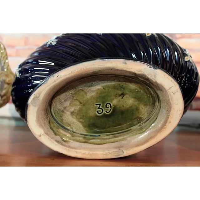 19th Century Barbotine Fireplace Trim, Set of 3 For Sale - Image 10 of 11