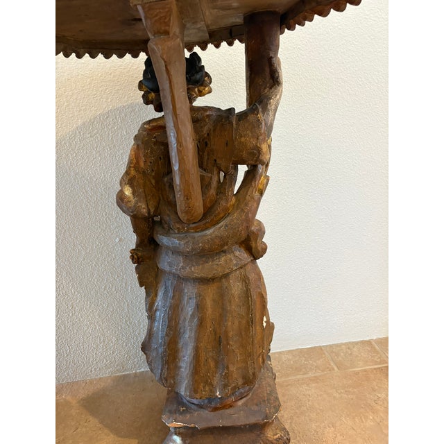 2 Italian Baroque Paint & Parcel - 18th Century Consoles - Therien & Co Beverly Hills For Sale - Image 9 of 11