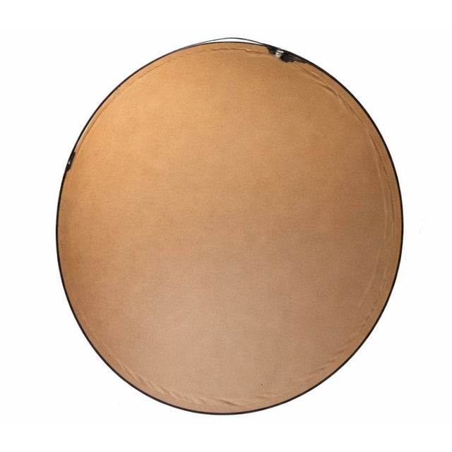 Late 20th Century 42” Antiqued Gold & Silver Leaf Round Lattice Wall Mirror For Sale - Image 5 of 5