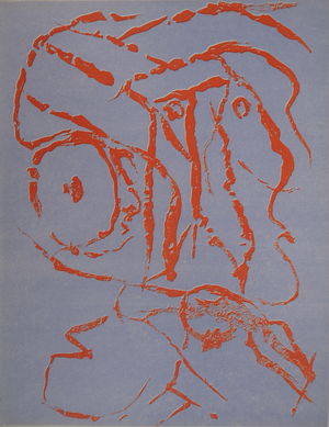 Pierre Alechinsky, Notes, 1960, Original Lithograph