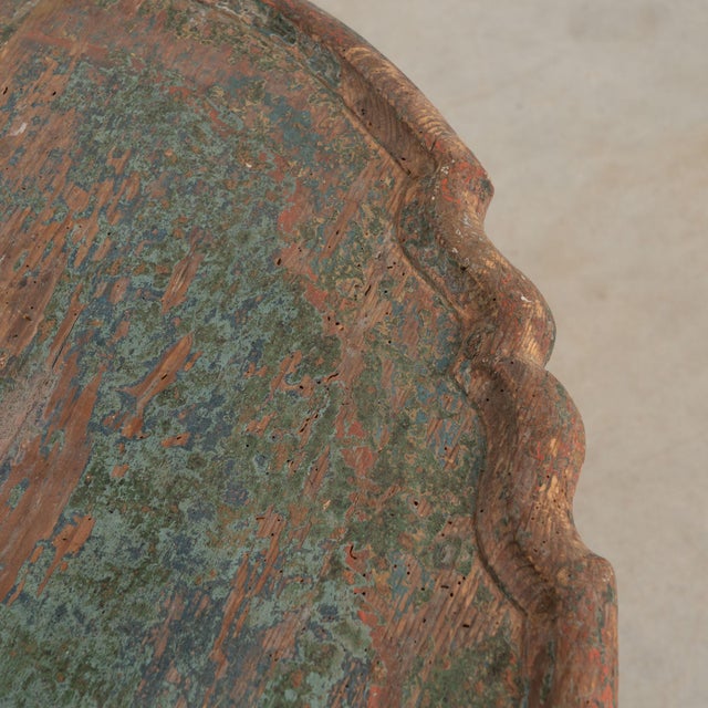 Late 18th Century Swedish Original Painted Pedestal Side Table For Sale - Image 10 of 17