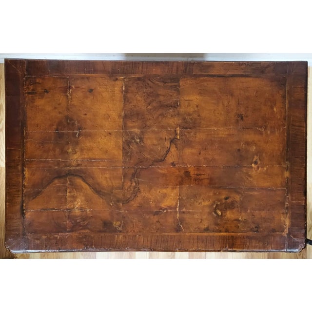 Early 19th C Irish Walnut Lift Top & Fitted Interior Kneehole Desk For Sale - Image 10 of 17