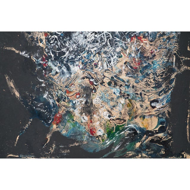 Mid-Century Modern Jan Burssens, Composition, 1960, Oil on Board For Sale - Image 3 of 9