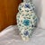 Alvino Bagni Mid-Century Modern Italian Attributed to Alvino Bagni Ceramic Owl Figurine With Blue Jewel Glass Eyes & Floral Crackle Glaze 10” White and Blue For Sale - Image 4 of 11