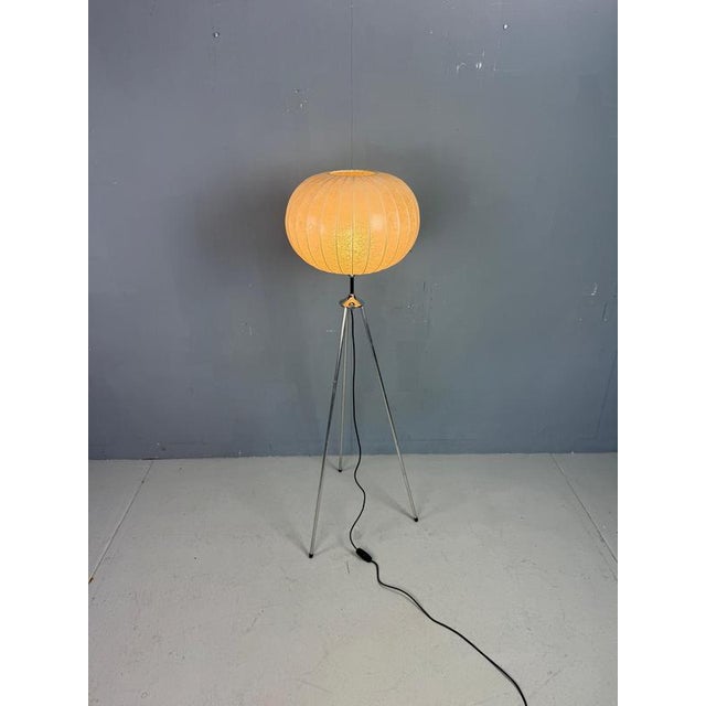 Cocoon Tripod Floor Lamp from Goldkant Leuchten, 1960s For Sale - Image 4 of 17