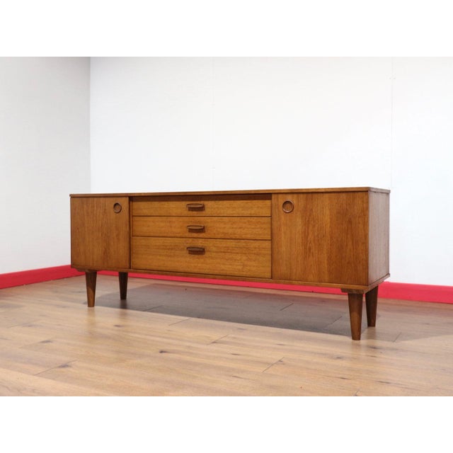 Mid Century Modern Vintage Teak Credenza Sideboard in the Style of Avalon Danish Style For Sale - Image 13 of 15