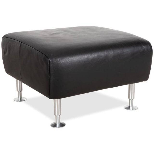 Set of 250 Lounge Chair and Ottoman in Black Leather from Rolf Benz For Sale - Image 5 of 18