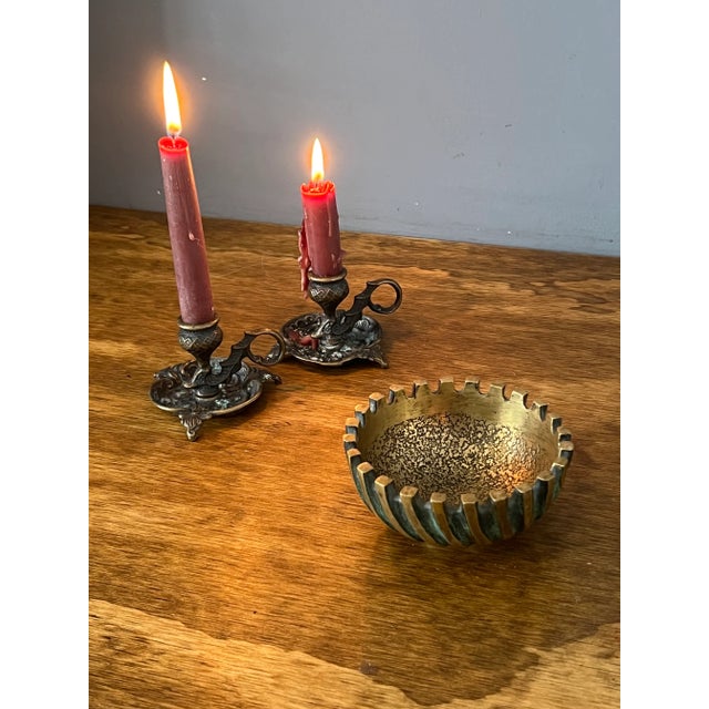 Metal 1960s Pal Bell Style Israeli Bronze Limited Edition Ashtray For Sale - Image 7 of 10