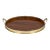 Mid-Century Brass and Wood Tray For Sale