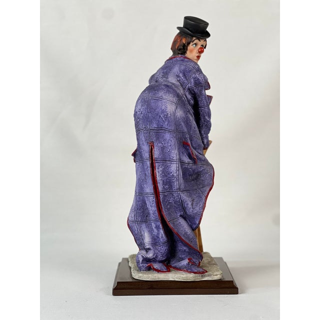 Purple 1980s Giuseppe Armani Signed “Clown on Chair” Italian Sculpture Figurine For Sale - Image 8 of 11