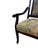 1980s Traditional Mahogany Accent Armchair With William Morris Style Upholstery For Sale - Image 5 of 12