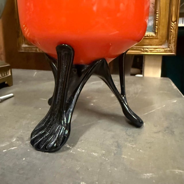 Glass Antique 1920s Art Deco Moser Style Bohemian Art Glass Lidded Jar For Sale - Image 7 of 12