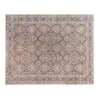 One-of-a-kind Antique Persian Kirman Brown Rug For Sale