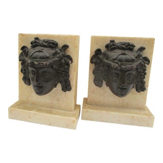 British Museum Bookends Head of Bacchus Circa 1970s' For Sale
