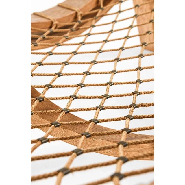 Brown Lounge Chair in Oak and Sheepskin attributed to Hans Wegner, 1960s For Sale - Image 8 of 11