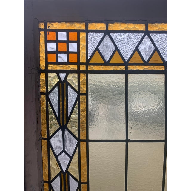 Art Deco Stained Glass Panel For Sale - Image 6 of 18