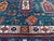 Vintage Teal Wool Kazak-Style Tribal Rug 9 X 13 For Sale - Image 6 of 17