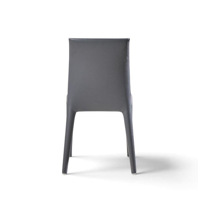 Gray Mario Bellini for B&b Italia Vol Au Vent Mid Century Italian Leather Dining Chairs - Set of 6 For Sale - Image 8 of 11