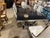 Contemporary Coaster Glass Top Dining Table With Six Tufted Chairs For Sale - Image 3 of 9