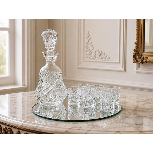 Crystal and Cut Glass Tray Shot Glasses, Set of 8 For Sale - Image 17 of 17