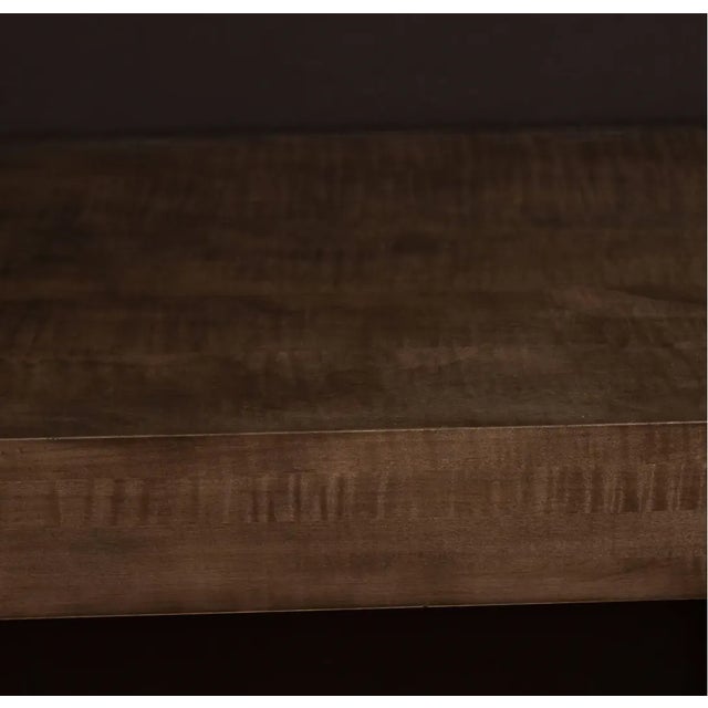 Modern Maple Console With Metal Bottom For Sale - Image 3 of 7