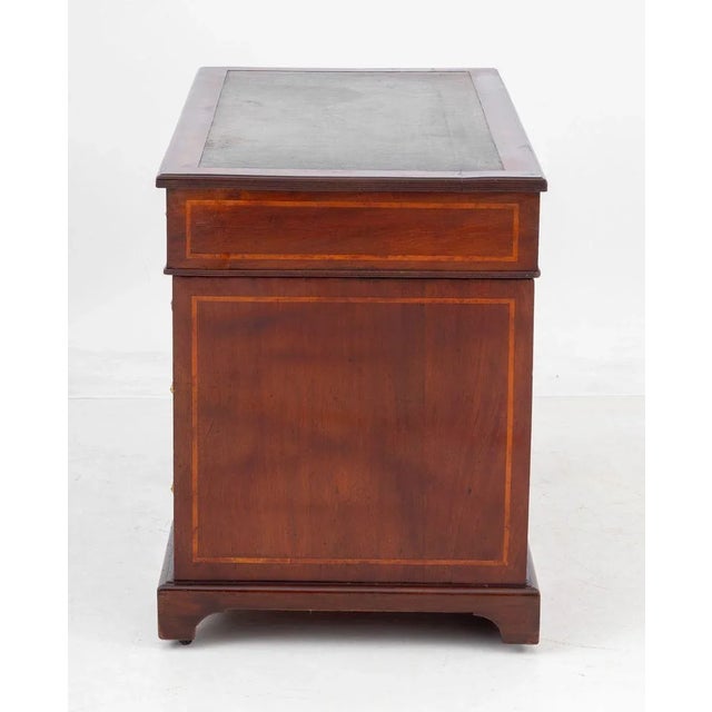 Brown Victorian Mahogany Pedestal Desk For Sale - Image 8 of 9