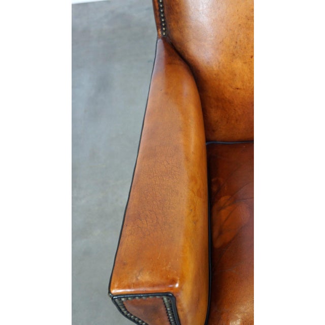 Animal Skin Art Deco Club Chair in Sheepskin Leather For Sale - Image 7 of 18