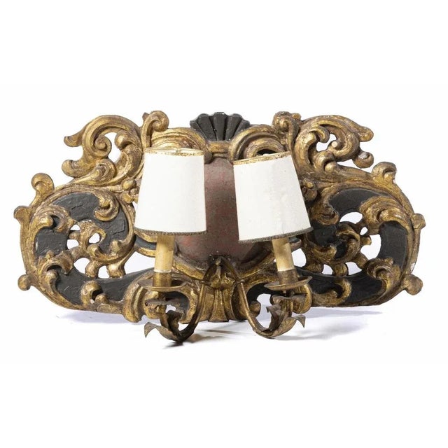 Baroque Italian Sconces, 18th Century, Set of 2 For Sale - Image 3 of 5