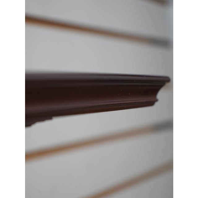 1990s Virginia Metalcrafters Colonial Williamsburg Mahogany Shelf & Mirror For Sale - Image 5 of 10