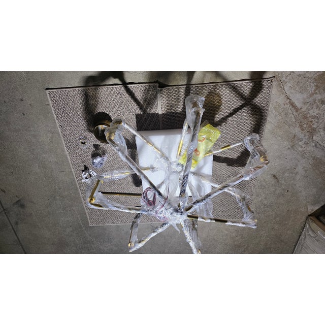 2020s Chandelier in Antique-Burnished Brass For Sale - Image 5 of 5