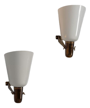 Model 121 Wall Lamps attributed to Gino Sarfatti for Arteluc, Italy, 1946, Set of 2