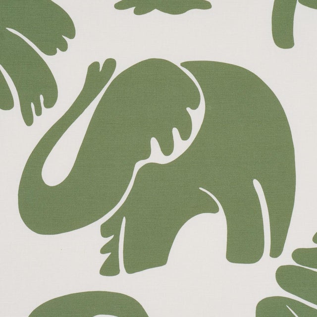 Schumacher Schumacher Call Of The Jungle Fabric In Forest Green For Sale - Image 4 of 7