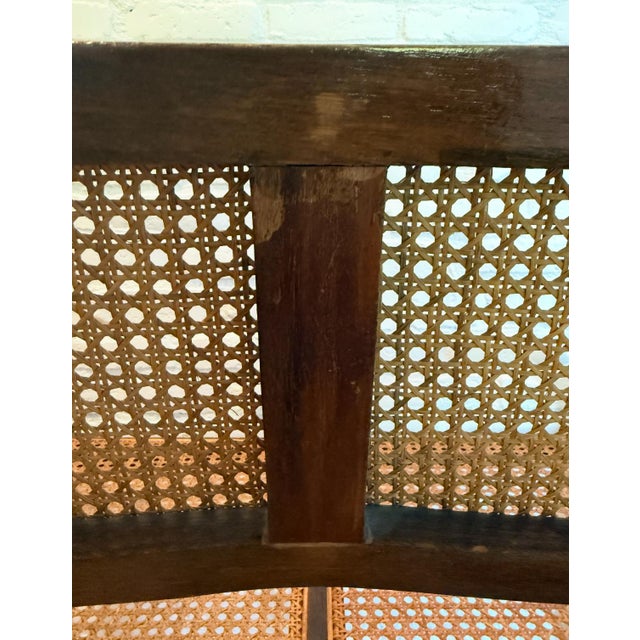 20th Century American Caned Bench For Sale In Palm Springs - Image 6 of 10