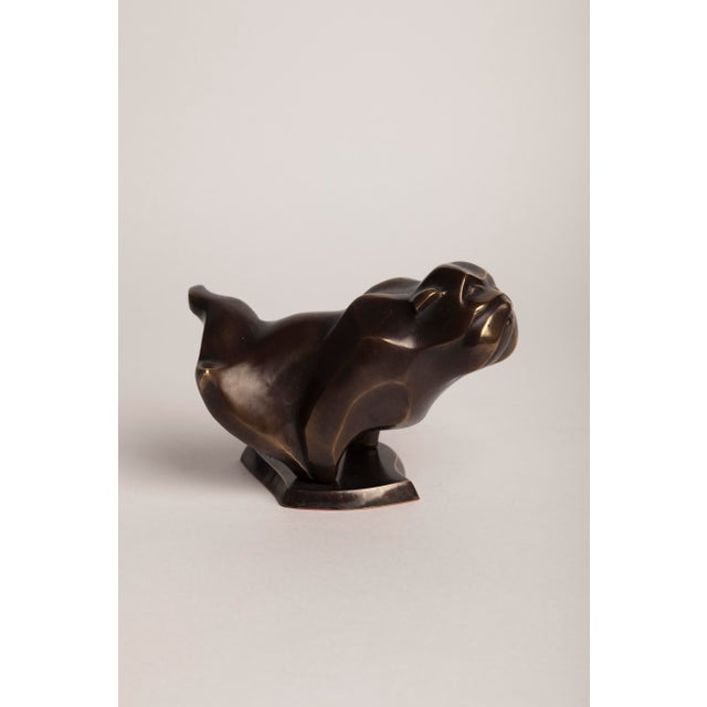 2010s Bulldog Contemporary Bronze Sculpture For Sale - Image 5 of 6