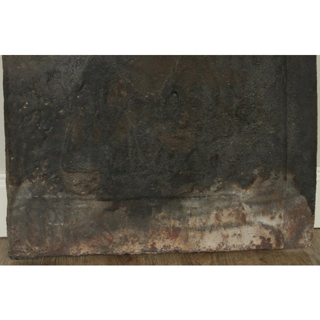 Vintage Cast Iron Fireback For Sale - Image 9 of 12