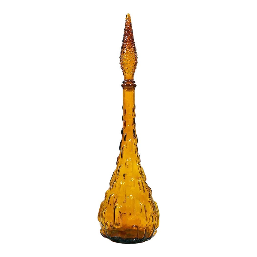 Vintage MidCentury Patterned Flame Stopper Genie Decanter Chairish