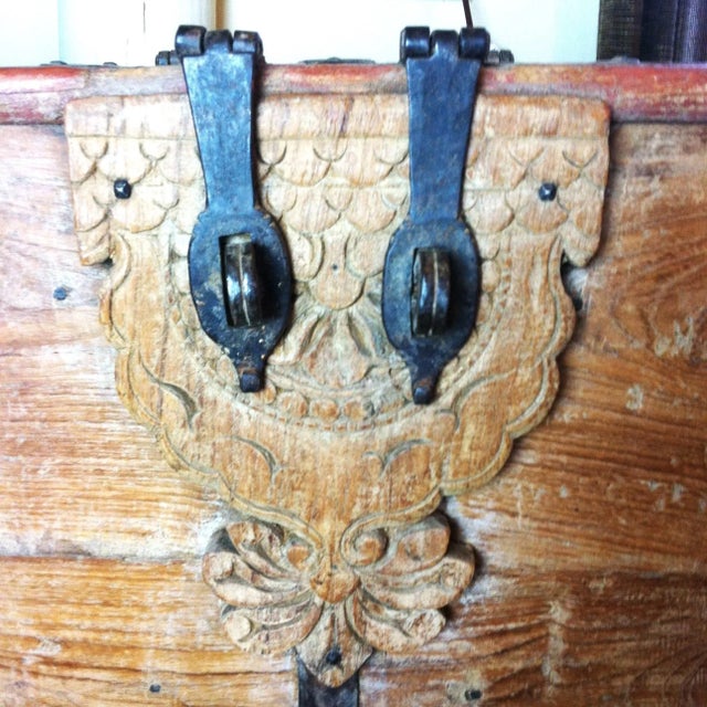 This large chest has a multitude of uses! Aside from being a gorgeous centerpiece to your room, this trunk has a great...