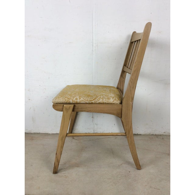 Mid-Century Modern Mid Century Modern Side Chair With Limed Oak Finish and Newer Patterned Upholstery For Sale - Image 3 of 12