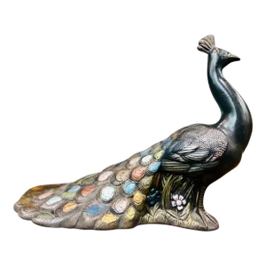 Vintage 1960s Mid-Century Modern Holland Mold Ceramic Peacock
