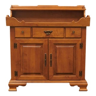 Tell City Young Republic Solid Hard Rock Maple Colonial Early American 36" Dry Sink Buffet / Liquor Cabinet - #48 Andover Finish For Sale