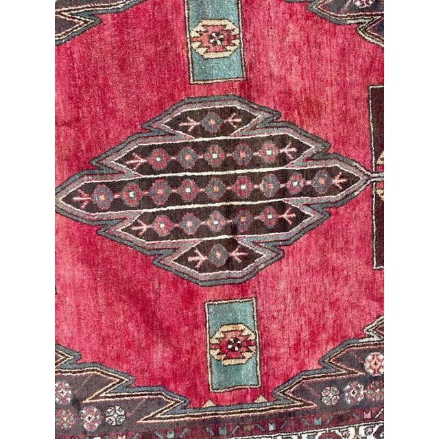 Rustic Vintage Rustic Wool Hamadan Rug, 1950s For Sale - Image 3 of 15