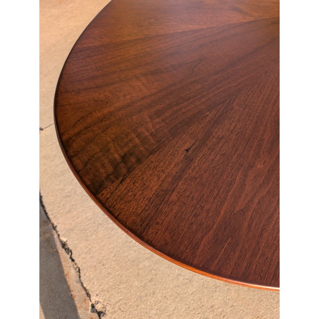 1970s Walnut Starburst Oval Dining Table by Osvaldo Borsani for Stow Davis For Sale - Image 11 of 18